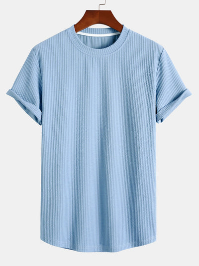 Tommy™ | Ribbed Arc Hem T-Shirt