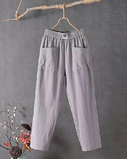 Ariella™ | Cotton - Linen Trousers