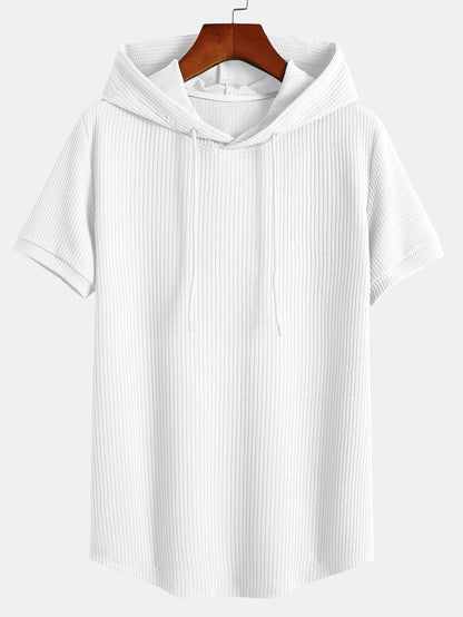 Tommy™ | Ribbed Hooded T-Shirt