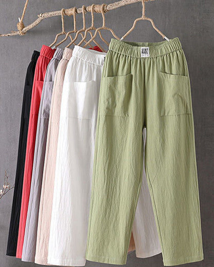 Ariella™ | Cotton - Linen Trousers