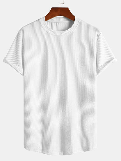 Tommy™ | Ribbed Arc Hem T-Shirt