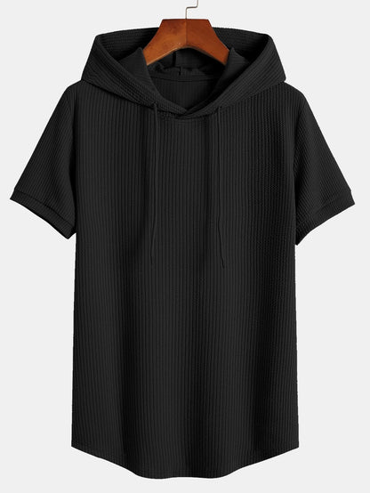 Tommy™ | Ribbed Hooded T-Shirt