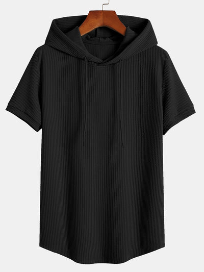 Tommy™ | Ribbed Hooded T-Shirt