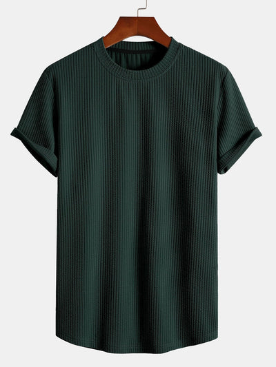 Tommy™ | Ribbed Arc Hem T-Shirt